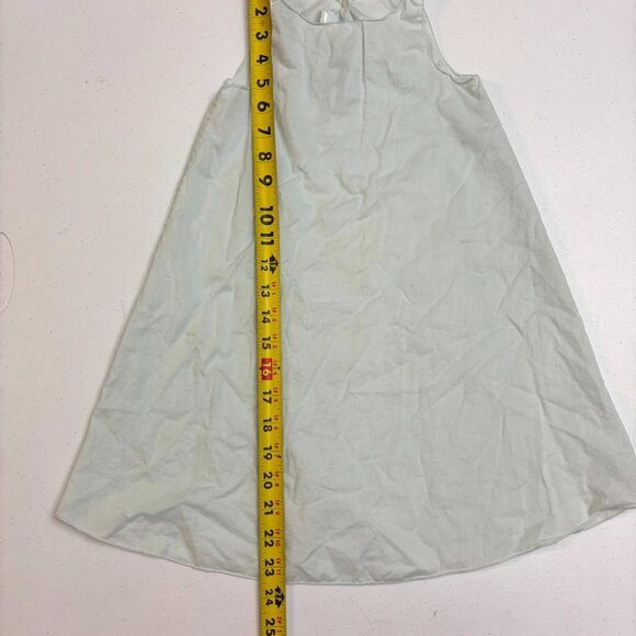 Minimalist Pastel A-Line Dress – Light Blue Sleeveless Cotton, 3T - Picture 3 of 6